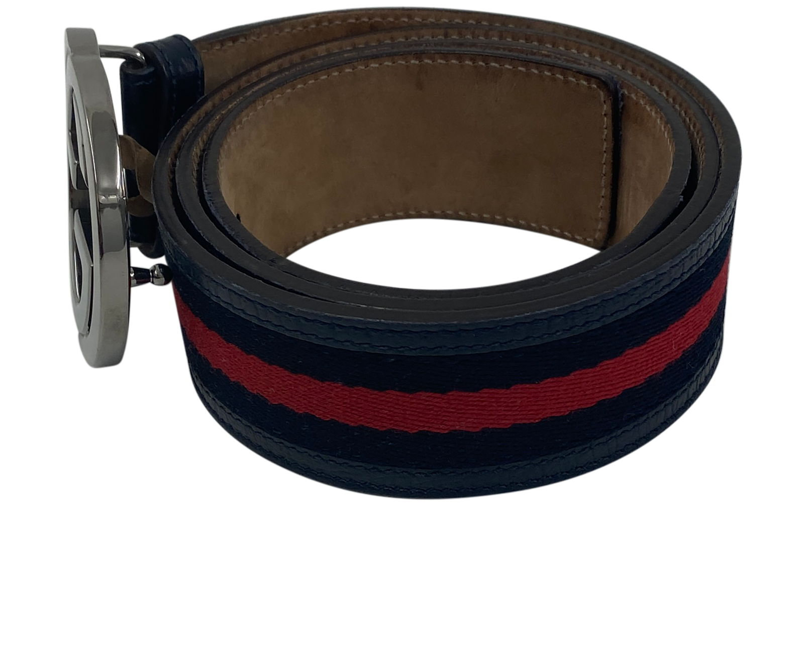Gucci Belt 95, 180&euro;, Accesorios, Azul/Rojo, Animal - Piel/Tejido - General, Vista inferior