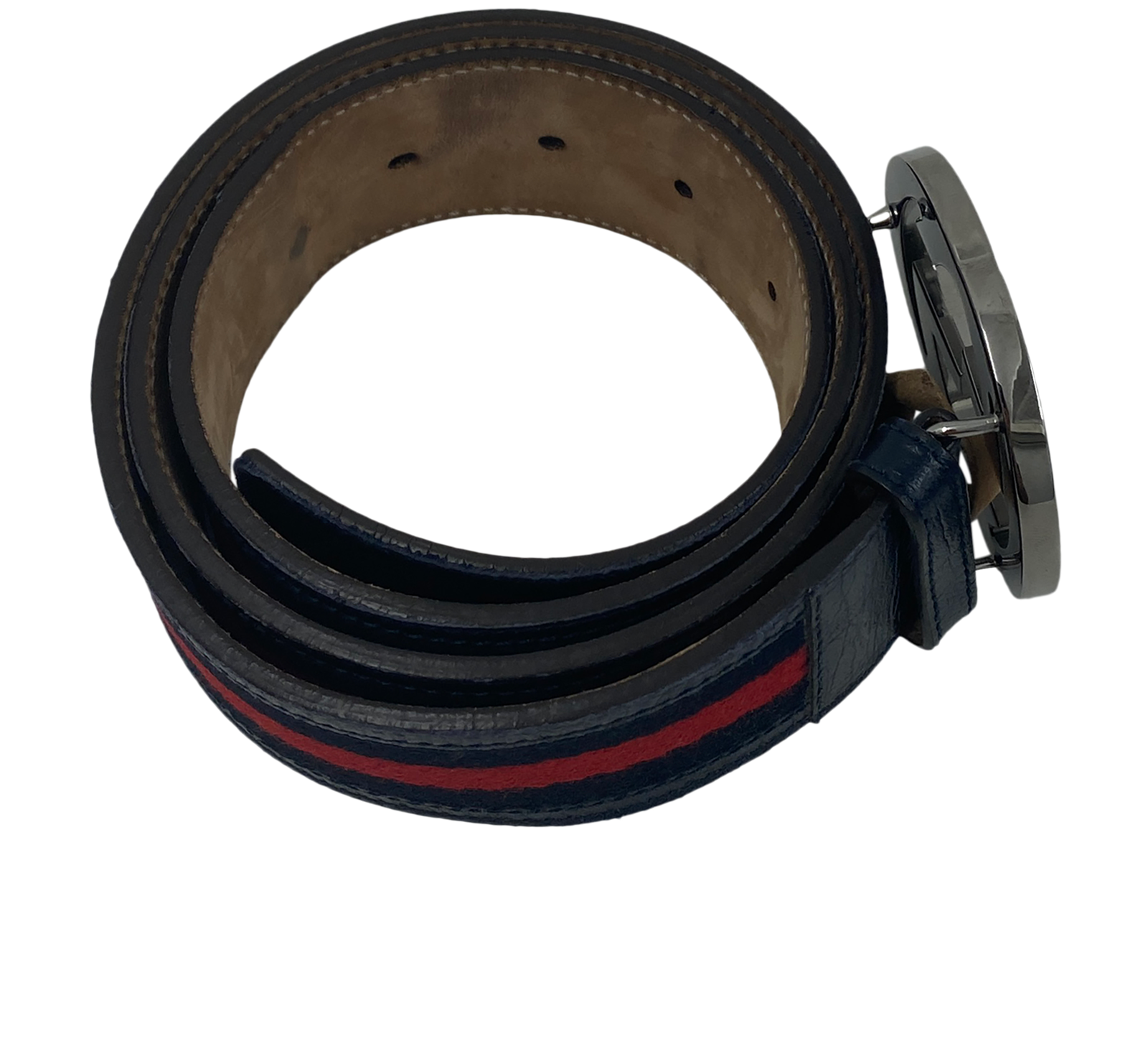Gucci Belt 95, 180&euro;, Accesorios, Azul/Rojo, Animal - Piel/Tejido - General, Vista interior