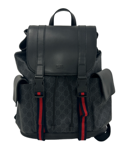 Mochila, Supreme, Piel, Lona gg, Negro, 495568, 3*