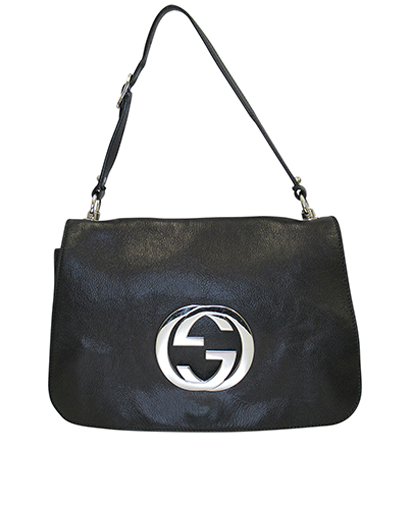 Bolso al Hombro Logo Plata, vista frontal