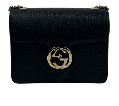 Interloking Crossbody, 720&euro;, Bolso, Negro, Animal - Piel, Vista frontal