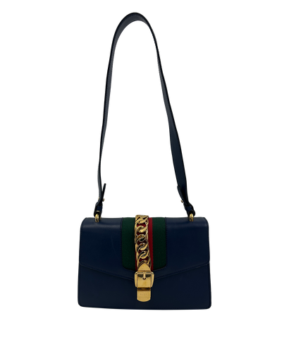 Sylvie M con Correa, 410&euro;, Bolso, Azul, Animal - Piel, Vista frontal