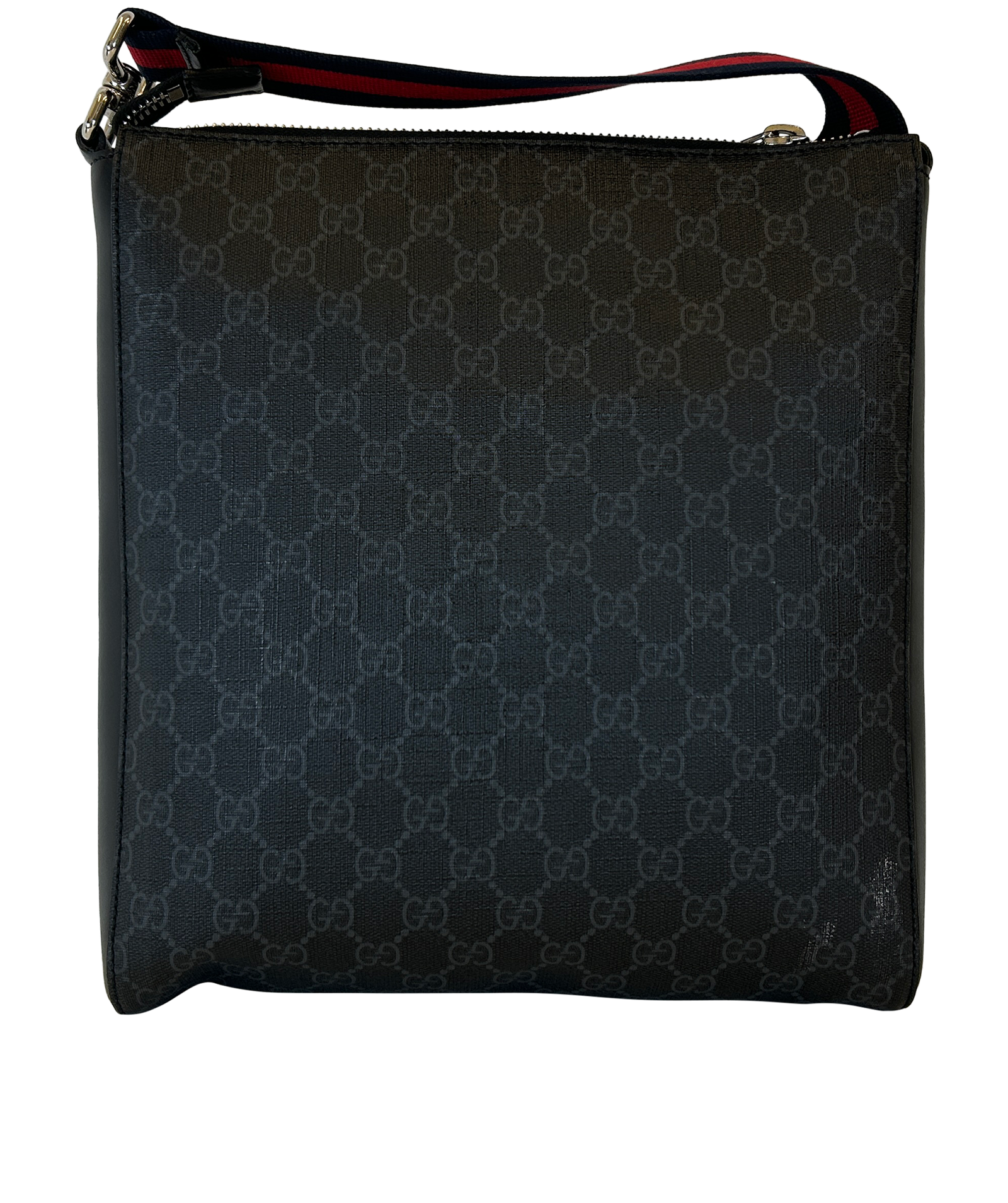 GG Messenger Nastro, 690&euro;, Bolso, Azul/Negro/Rojo, Canvas - General, Vista trasera