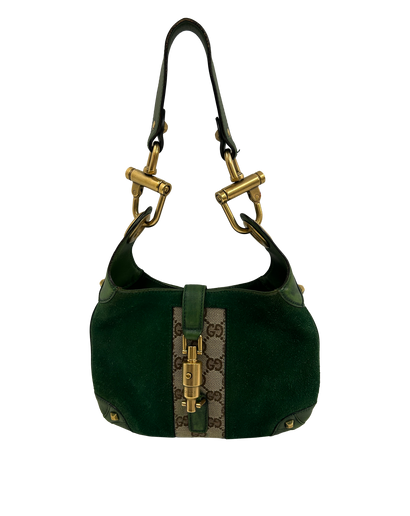 Jackie, 390&euro;, Bolso, Verde, Cuero - Ante, Vista frontal