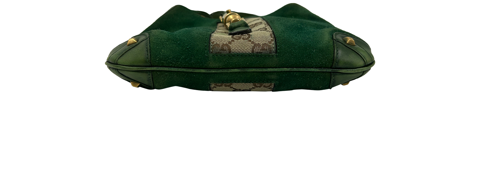Jackie, 390&euro;, Bolso, Verde, Cuero - Ante, Vista superior