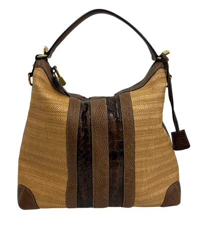 Tote, 680&euro;, Bolso, Beige/Marrón, Animal - Piel/Planta - Mimbre, Vista frontal