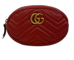 Gucci Riñonera,GG,Marmont,Piel,Rojo,3