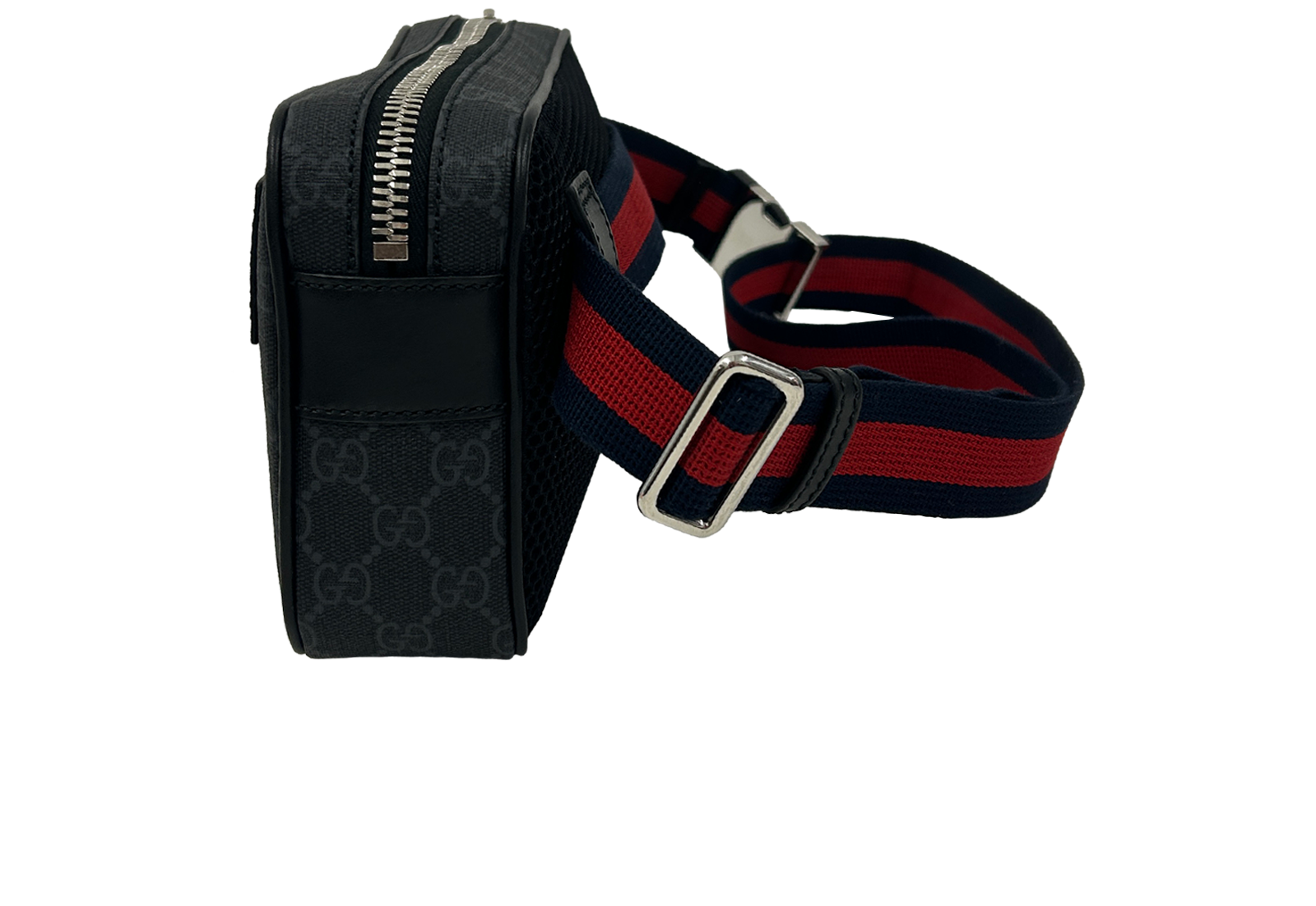 Gucci, 750&euro;, Bolso, Gris/Negro, Canvas - General, Vista inferior