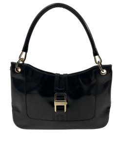 Bolso Vintage, Piel Acharolada, Negro,074149