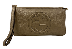 Clutch, Piel, Dorado, 3, 295840