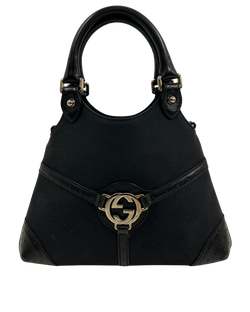 Reins Mini Hobo con Correa,Lona/Piel,Negro,114873,3