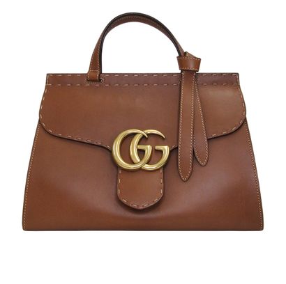 GG Marmont Bandolera, 900&euro;, Bolso, Marrón, Animal - Piel, Vista frontal
