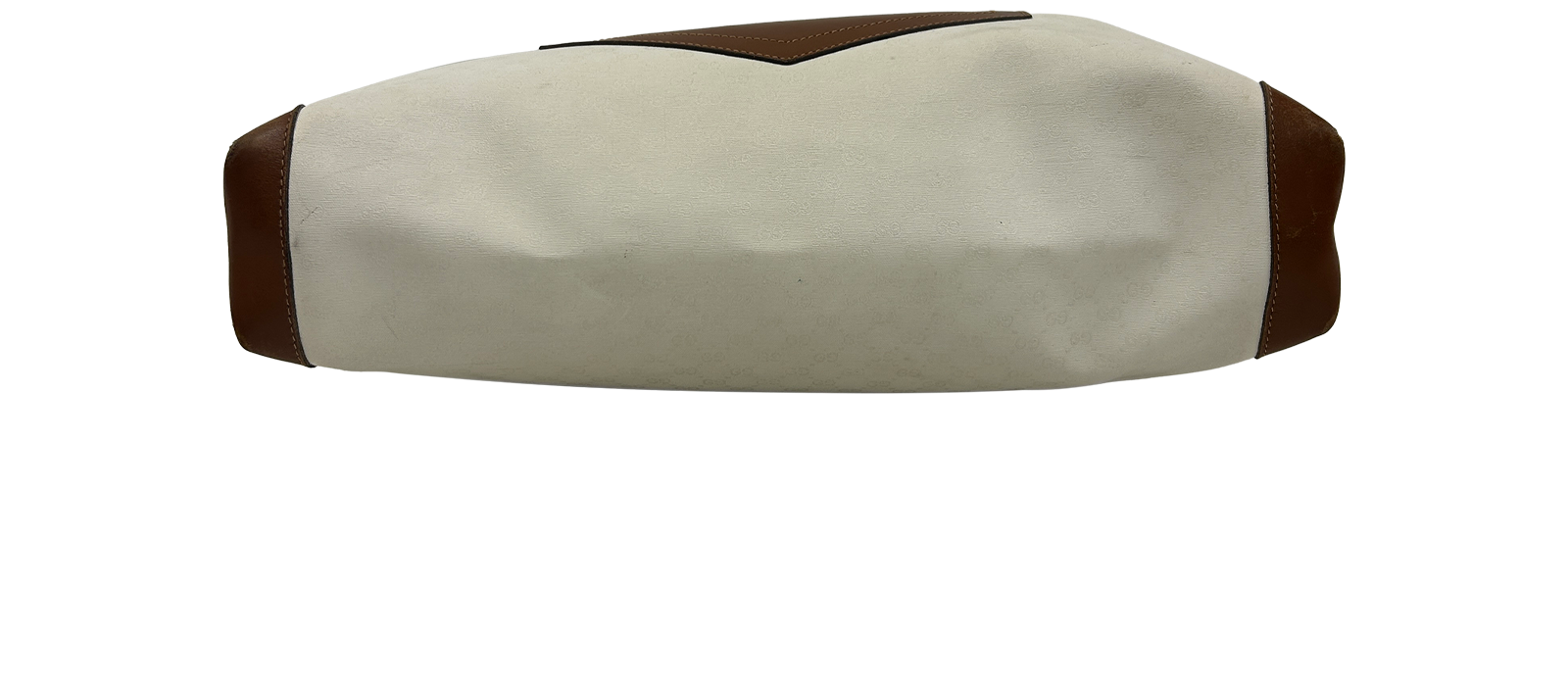 Tote MicroGuccissima Vintage, 320&euro;, Bolso, Blanco/Marrón, Lona - General, Vista superior