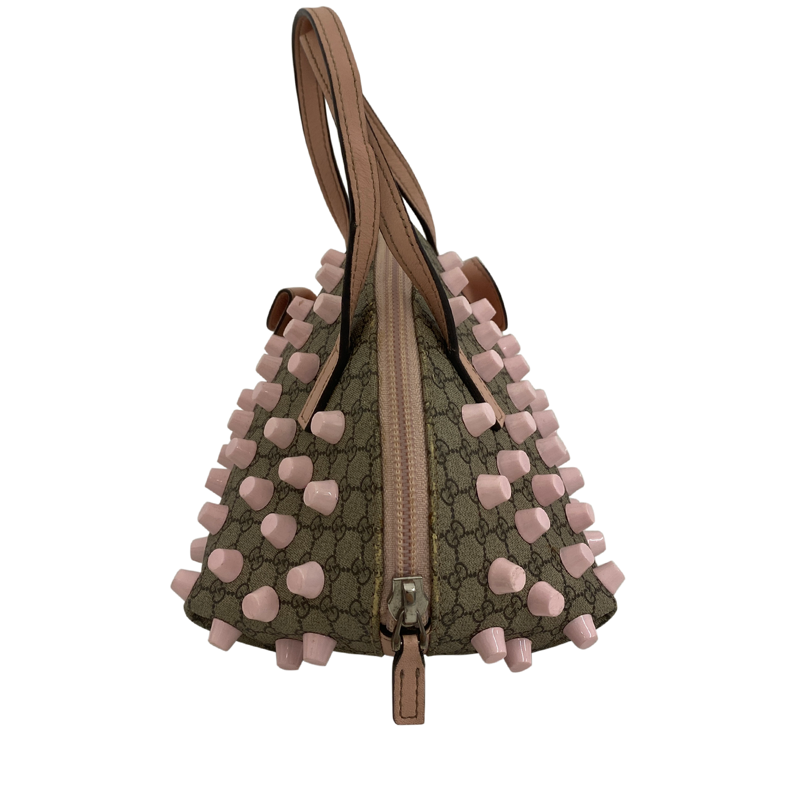 Puerco Espin Bolso Mano, 420&euro;, Bolso, Marrón/Rosa, Animal - Piel, Vista inferior