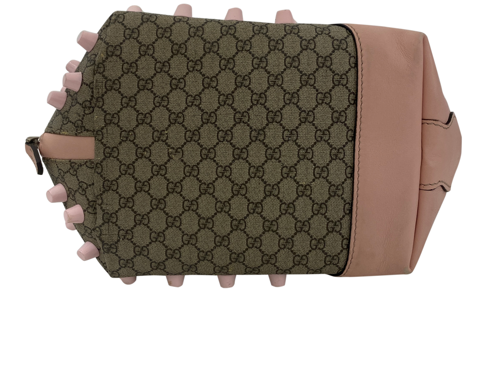 Puerco Espin Bolso Mano, 420&euro;, Bolso, Marrón/Rosa, Animal - Piel, Vista superior