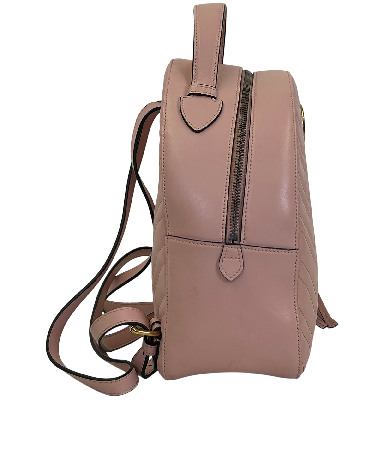 Mochila Marmont, 690&euro;, Bolso, Rosa, Animal - Piel, Vista lateral