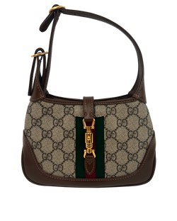 Jackie O, Mini 19 cm, Canvas, GG, Beige/Marron, 637092