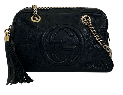 Soho Disco Al Hombro, 560&euro;, Bolso, Negro, Animal - Piel, Vista frontal