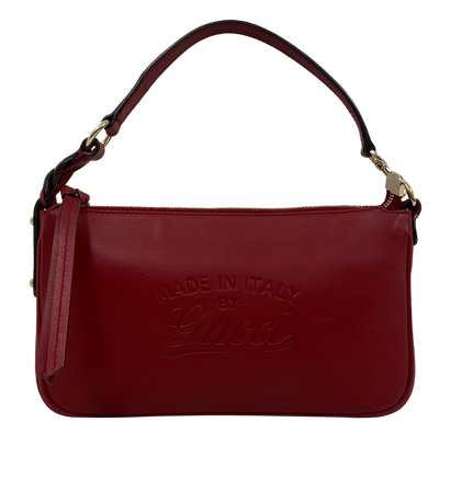 Clutch Al Hombro, 380&euro;, Bolso, Rojo, Animal - Piel, Vista frontal