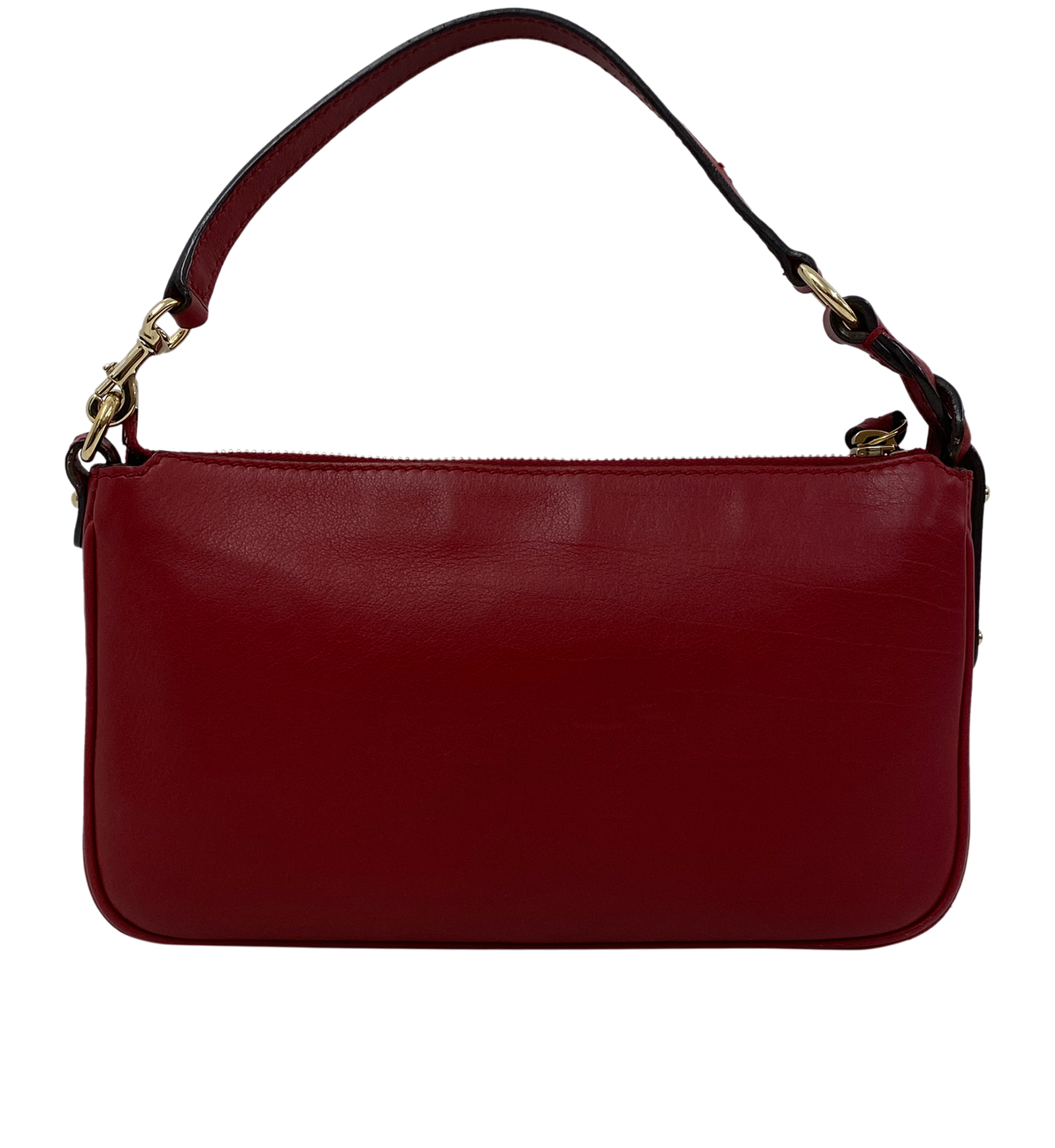 Clutch Al Hombro, 380&euro;, Bolso, Rojo, Animal - Piel, Vista trasera