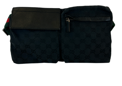 Riñonera Bolsillos, 250&euro;, Bolso, Negro/Rojo/Verde, Lona - General, Vista frontal