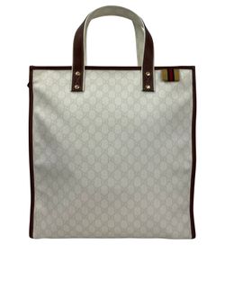 Tote Guccisima Web, Canvas, Blanco, GG, 4, DB, 233081