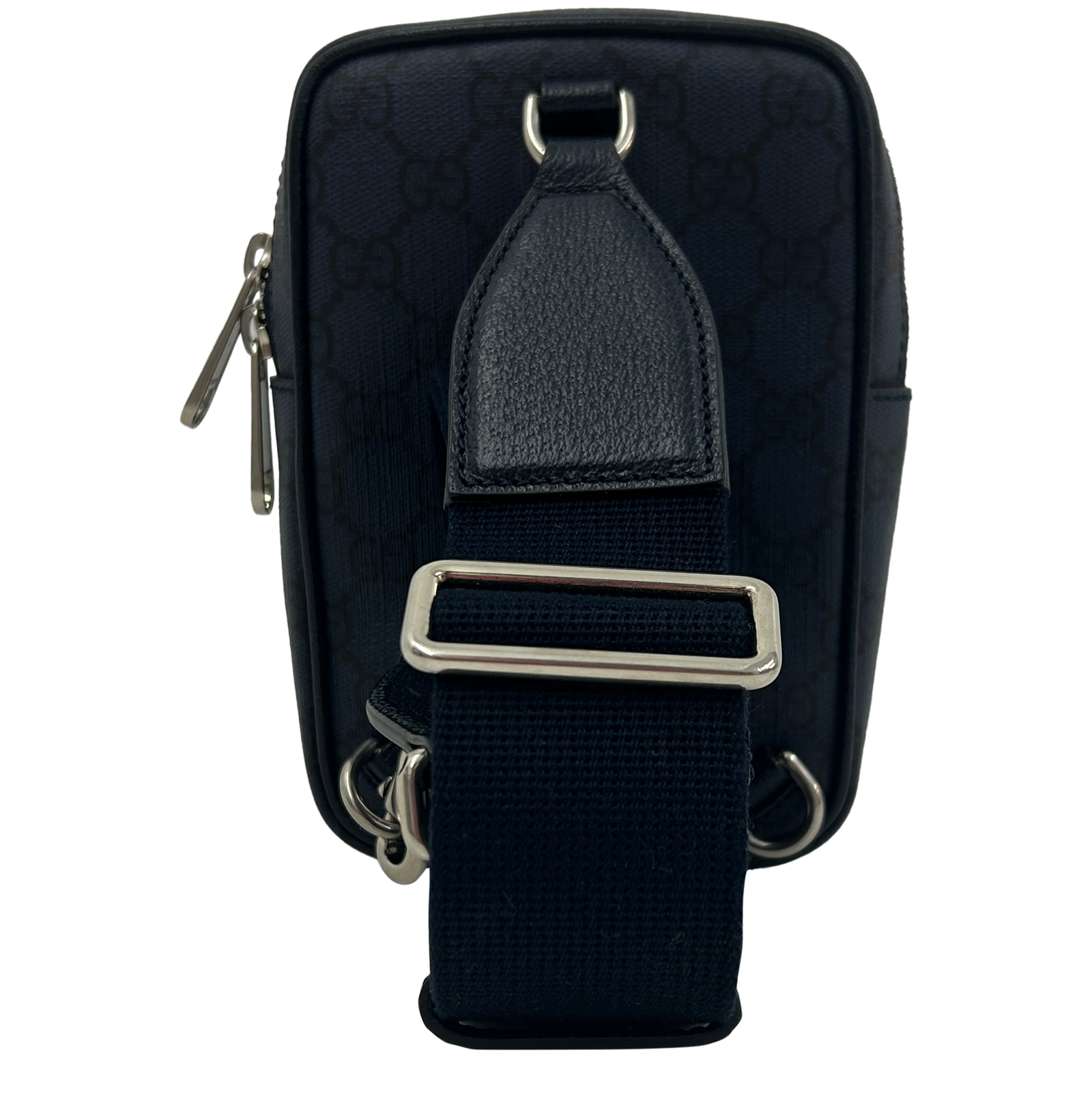 Mini Ophidia Bandolera, 620&euro;, Bolso, Azul, Canvas - General, Vista trasera