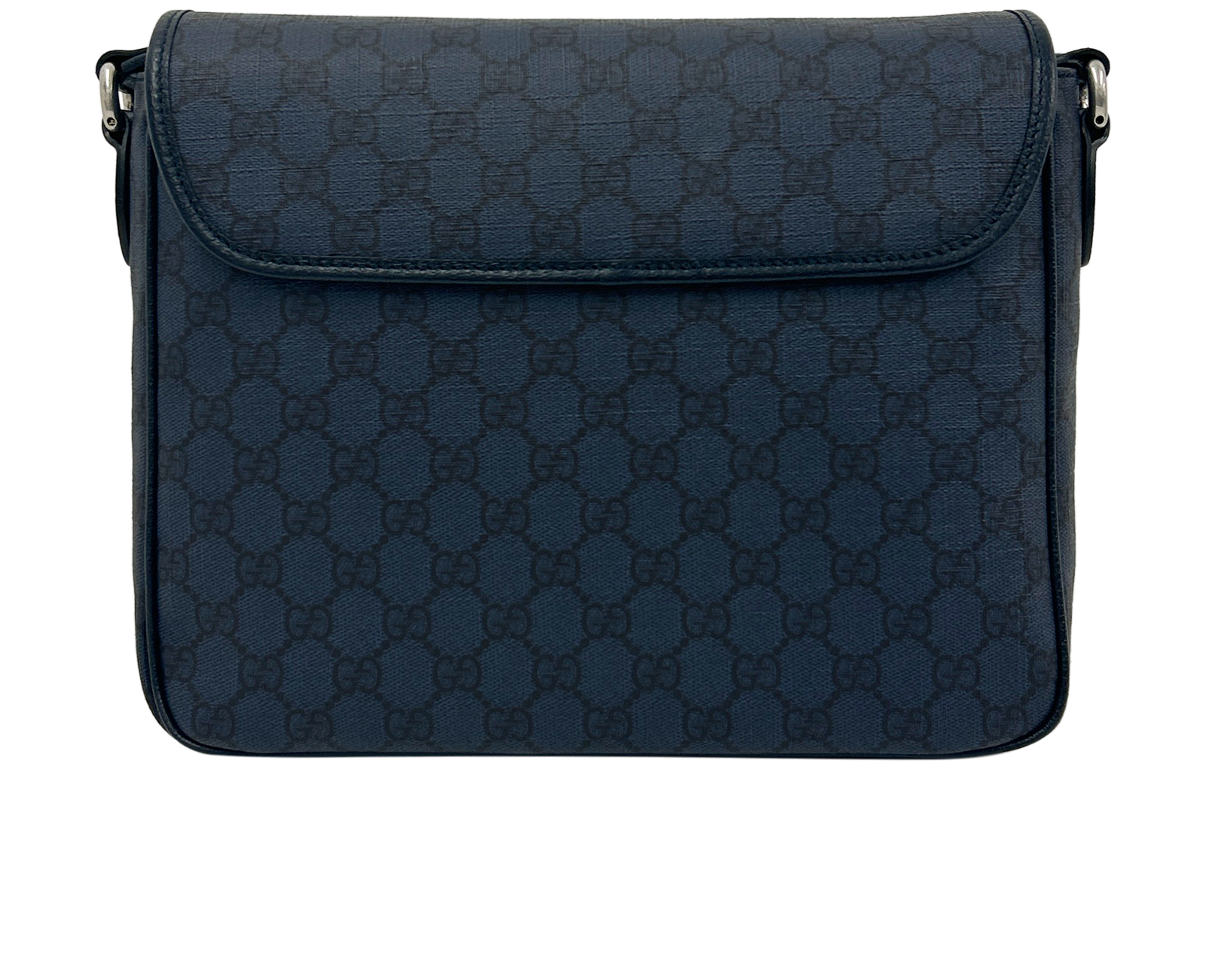 Ophidia Medium Messenger Bag, 890&euro;, Bolso, Azul, Canvas - General, Vista trasera