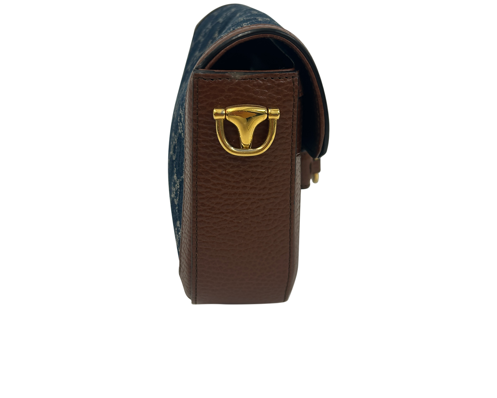 Web Horsebit, 960&euro;, Bolso, Azul/Marrón, Animal - Piel/Textil - Denim, Vista lateral