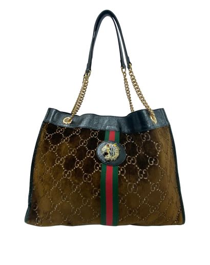 Raja Tiger Tote con Pochette, 490&euro;, Bolso, Marrón, Cuero - Ante, Vista frontal