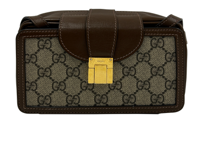 Mini Crossbody, 690&euro;, Bolso, Marrón, Canvas - General/Planta - Lino, Vista frontal