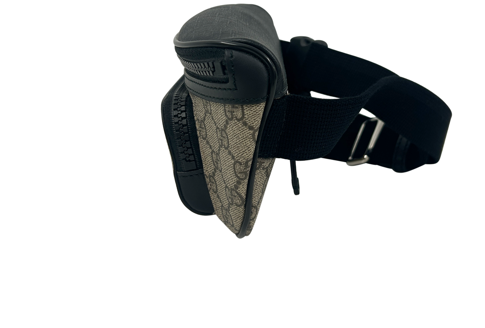 Riñonera Supreme, 650&euro;, Bolso, Gris/Negro, Canvas - General, Vista inferior