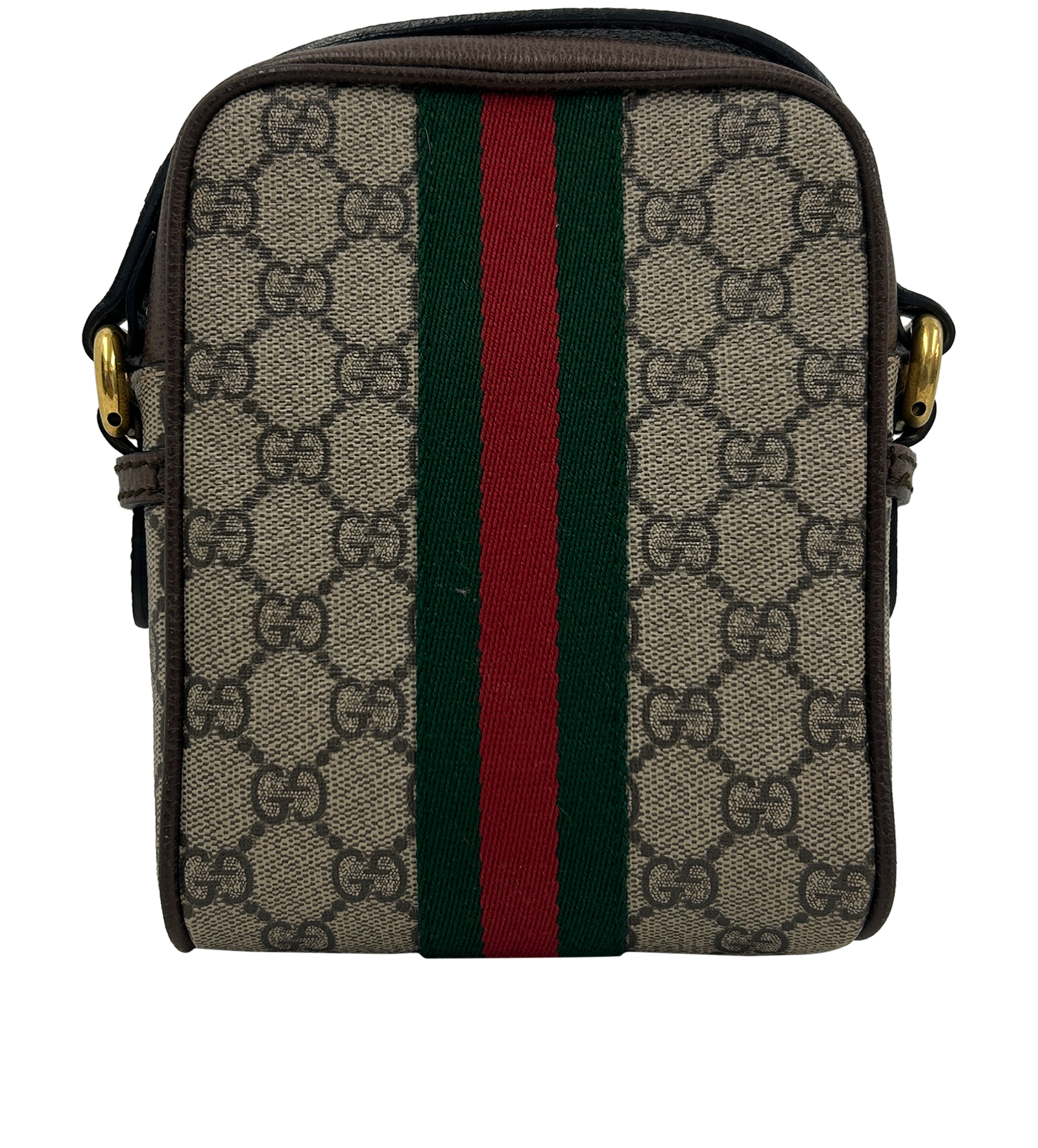 Crossbody Mini Ophidia, 690&euro;, Bolso, Gris, Canvas - General, Vista trasera