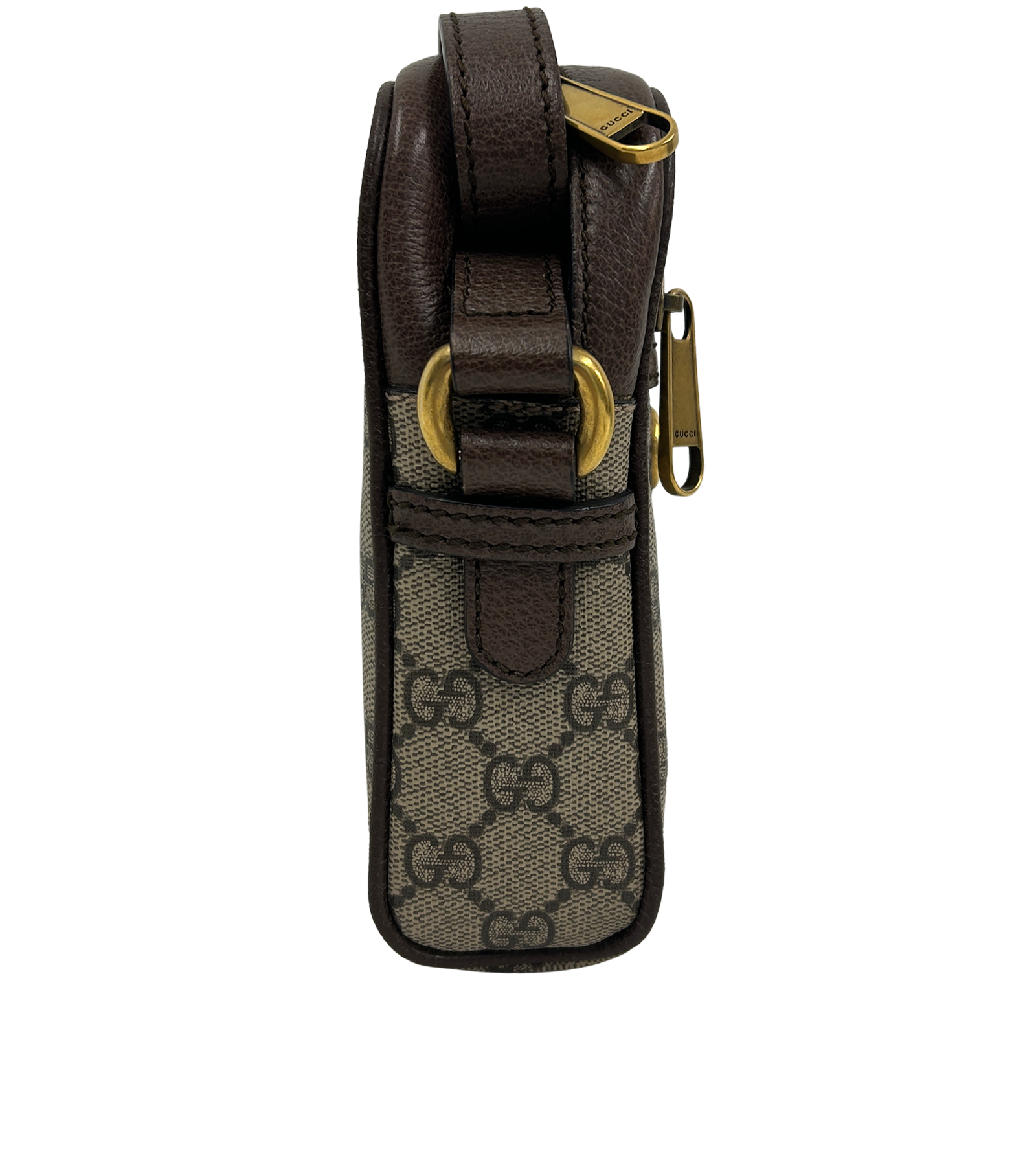 Crossbody Mini Ophidia, 690&euro;, Bolso, Gris, Canvas - General, Vista lateral