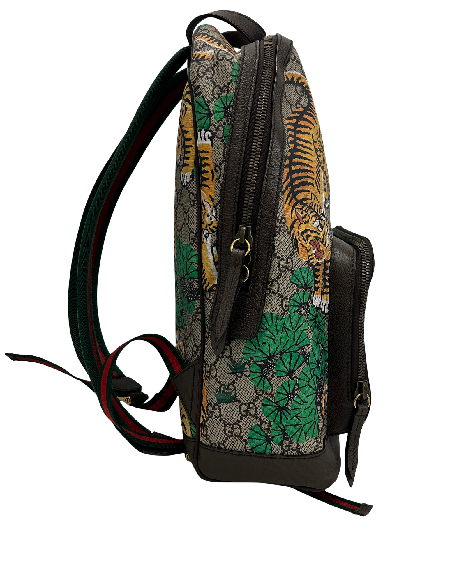Mochila, 690&euro;, Bolso, Amarillo/Beige/Verde, Lona - General, Vista lateral