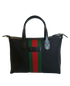 Web Tote Correa, 590&euro;, Bolso, Negro/Rojo/Verde, Lona - General, Vista frontal