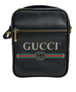 Bandolera Logo, Piel, Negro, 523591,DB,3*