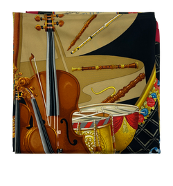 Hermes Pañuelo,Mozart,Seda,Amarillo/Negro,3*