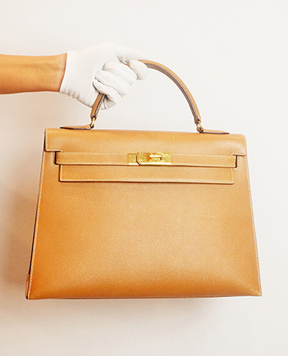 Kelly Sellier 32 Courchevel Piel Oro, 5.250&euro;, Azul, Vista frontal