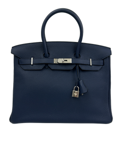 Birkin 35,Togo,Blue Saphir, D/B/L/K,Sq G, 2003,4*