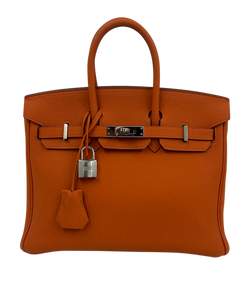 Birkin 25, Togo, Naranja Minion, Y73,2020,Key/Lock, 3*