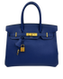 Birkin 28 Iniciales, 9.000&euro;, Bolso, Azul, Animal - Piel, Vista frontal