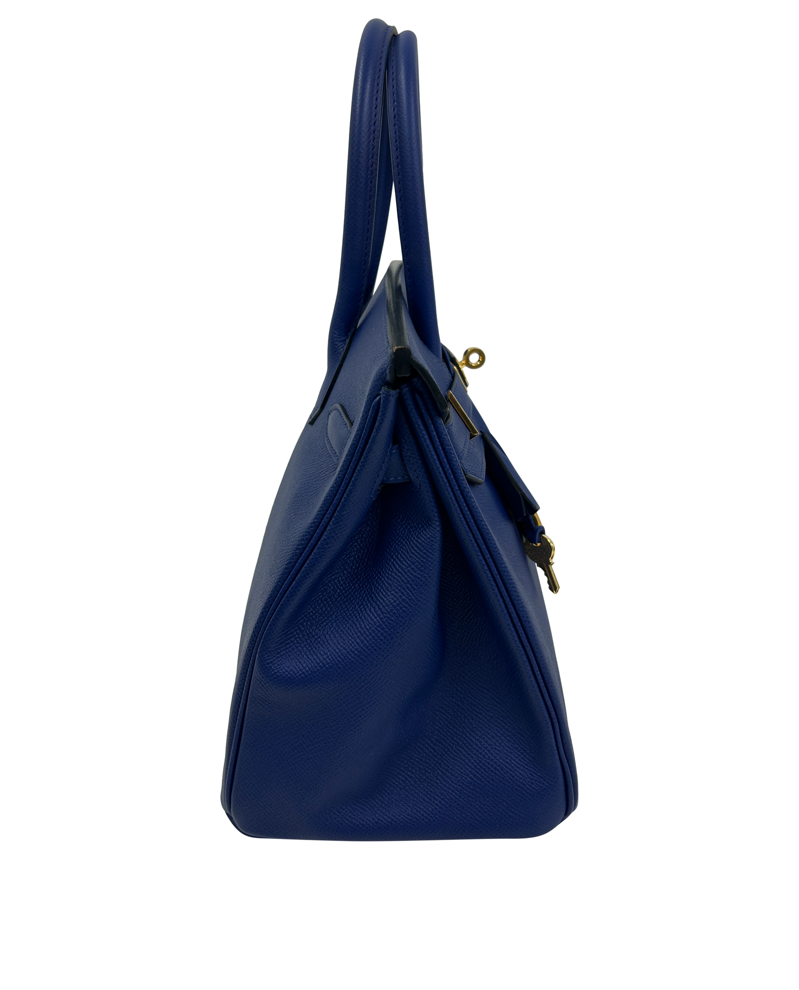 Birkin 28 Iniciales, 9.000&euro;, Bolso, Azul, Animal - Piel, Vista lateral