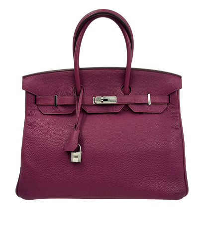 Birkin 35, 13.800&euro;, Bolso, Rosa, Animal - Piel, Vista frontal