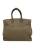 Birkin 35, 15.000€, Bolso, Gris, Animal - Piel, Vista trasera
