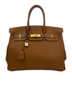 Birkin 35, Togo, Gold, 3, Square H, 2004