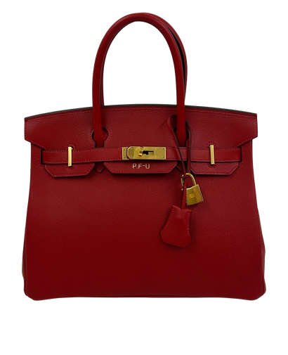 Birkin 30 Iniciales, vista frontal