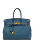 Birkin 35, 8.400&euro;, Bolso, Azul, Animal - Piel, Vista frontal