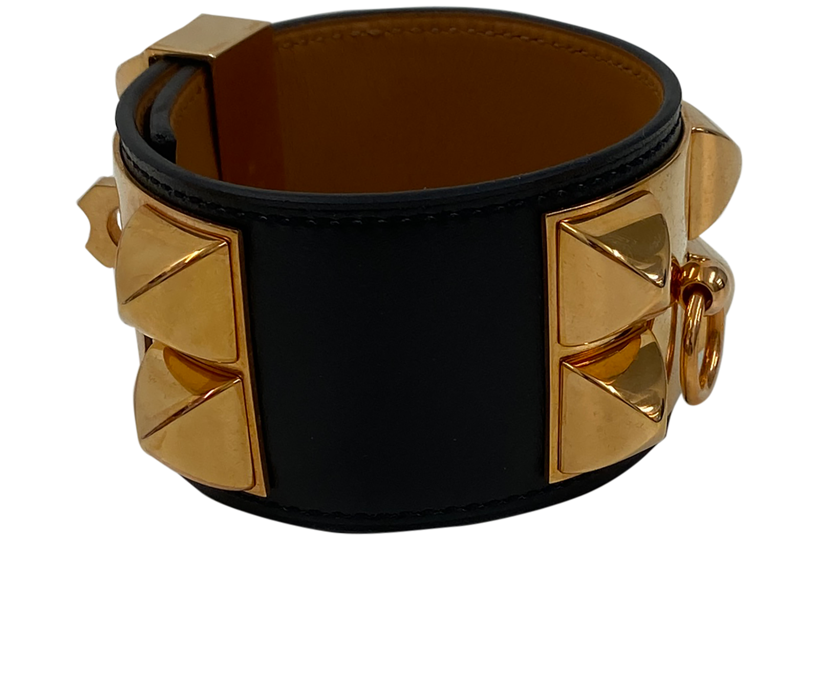 Hermes Bra Collier de Chien, 720&euro;, Accesorios, Negro, Animal - Piel, Vista lateral