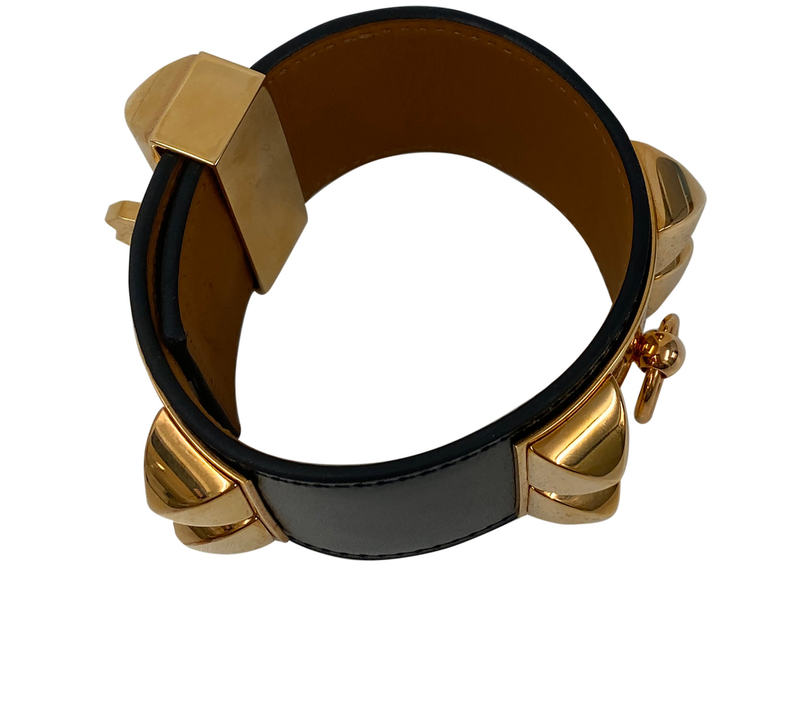 Hermes Bra Collier de Chien, 720&euro;, Accesorios, Negro, Animal - Piel, Vista interior